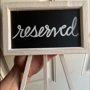 6 Small Reserved chalkboards